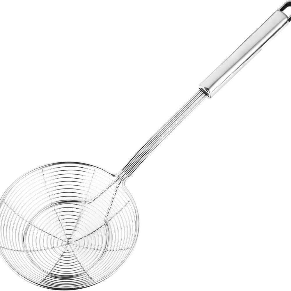 Solid Stainless Steel Spider Strainer Skimmer Ladle for Cooking and Frying, Kitc